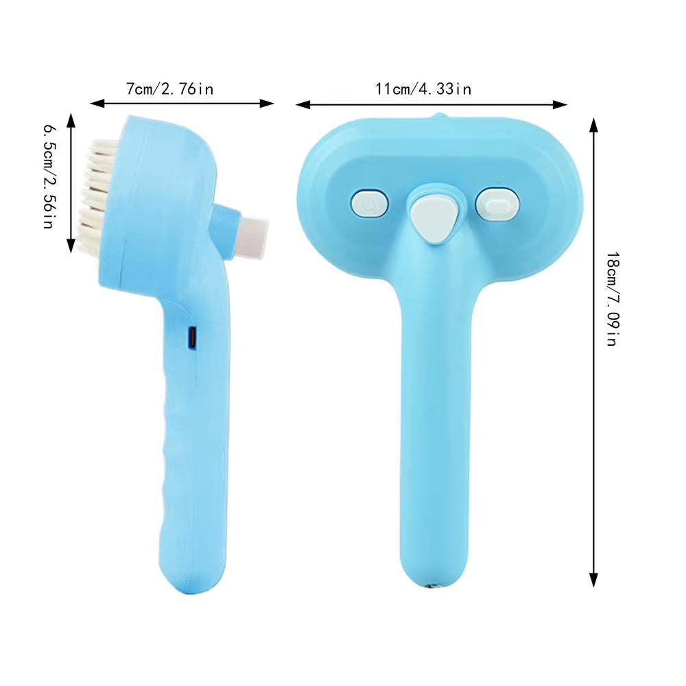 Cat Dog Steam Brush Pets Steam Brush Electric Hair Removal Spray Massage Pet Grooming Shedding Tool Electric Spray Massage Comb